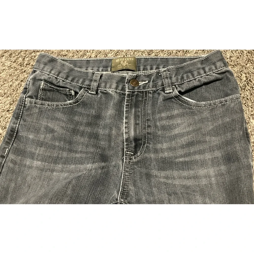 Buzz Cuts By Wax Jean Boys 28x26 Gray Bootcut Jeans Youth Size 16 Fade Wash